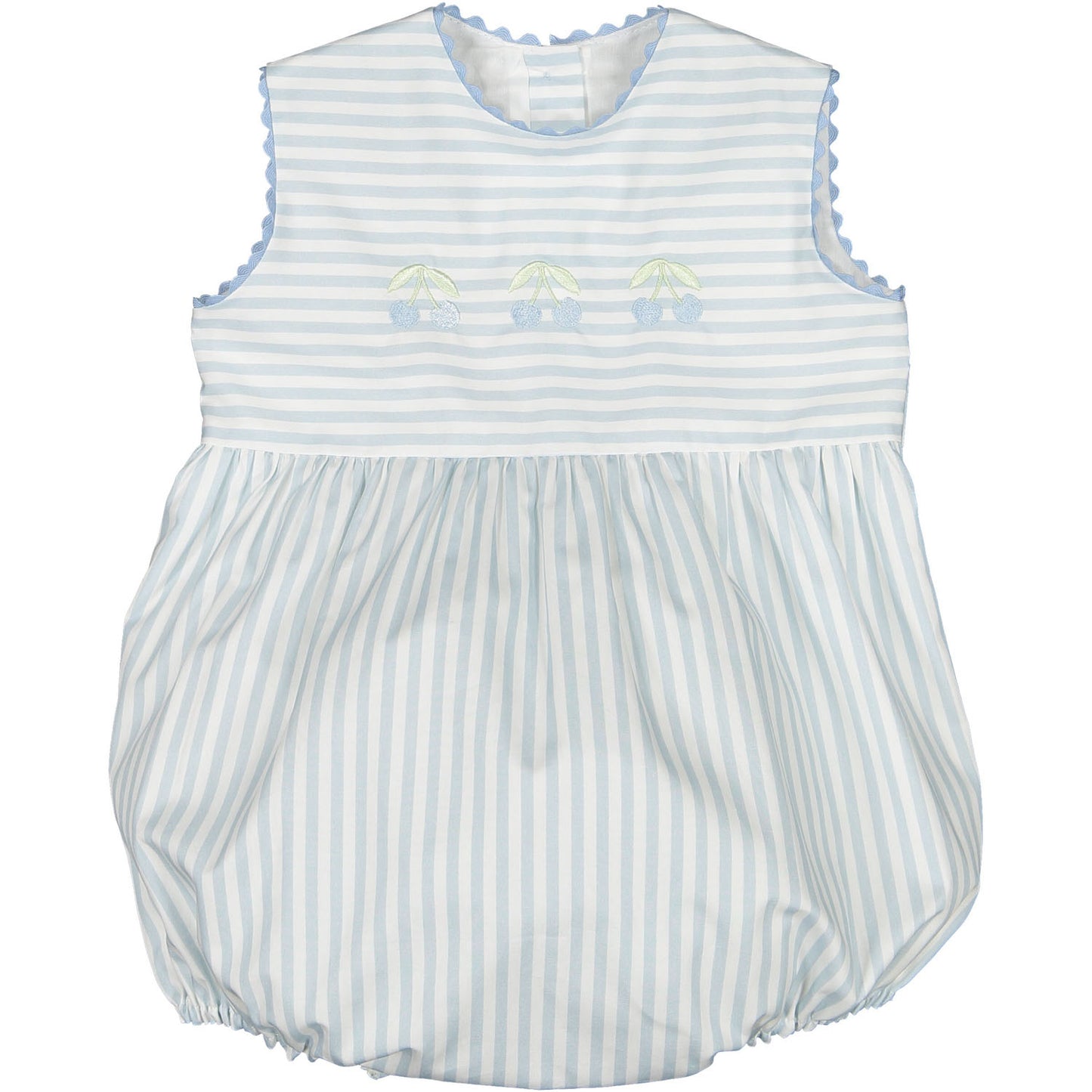 PRE-ORDER Blue Cherries Stripes Romper