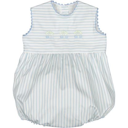 PRE-ORDER Blue Cherries Stripes Romper