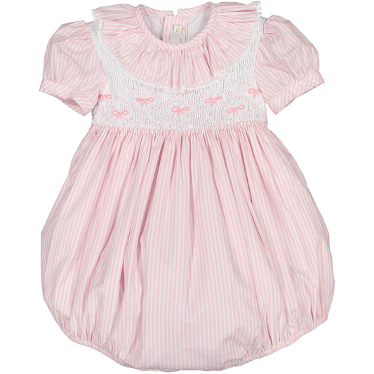 PRE-ORDER Rosé Stripes Smocked Romper