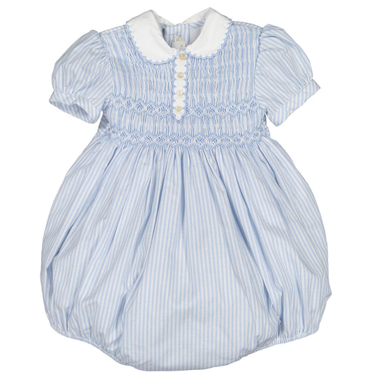 Water Stripes Smocked Romper