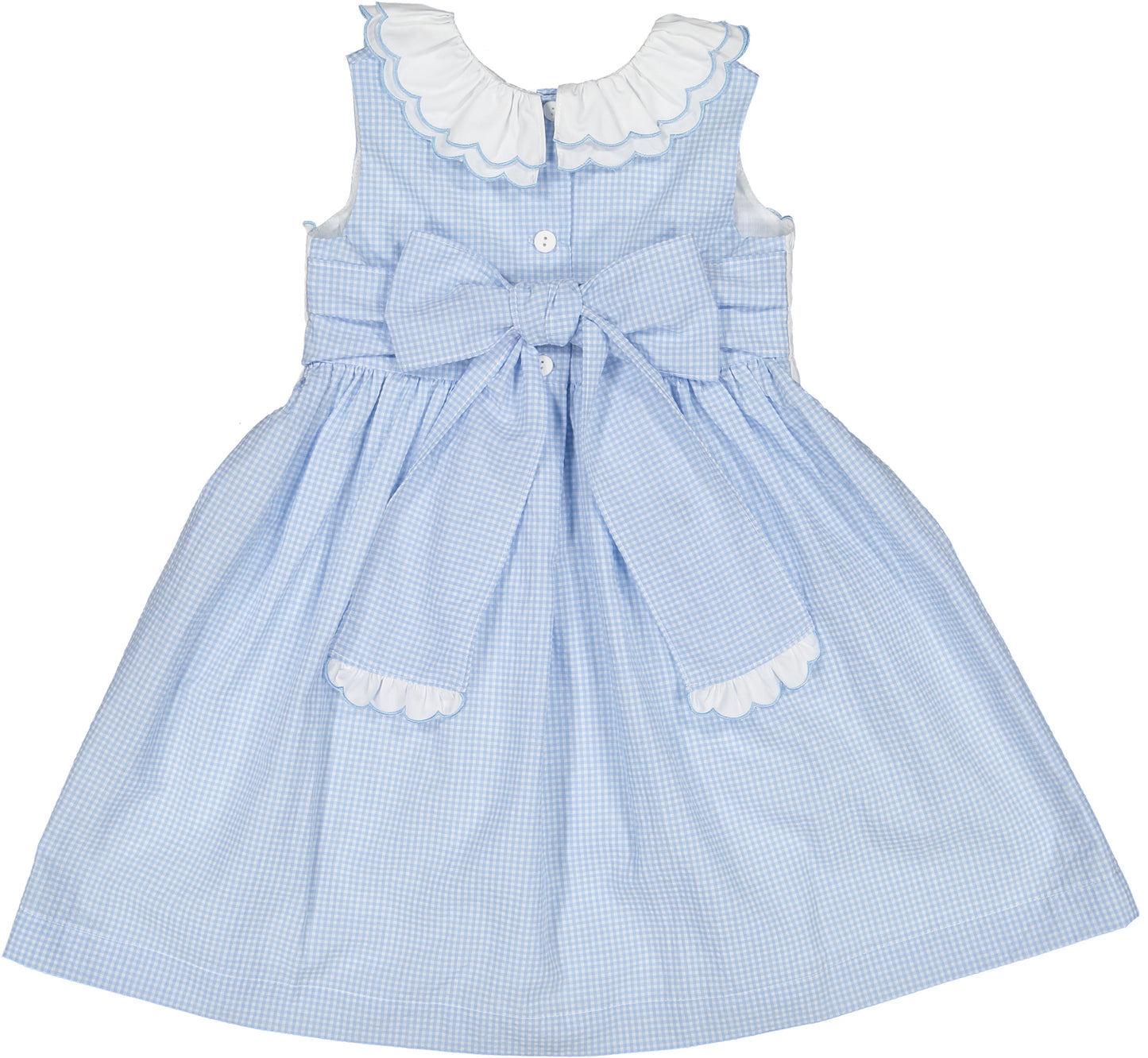 SAMPLE Mini Blue Gingham Dress