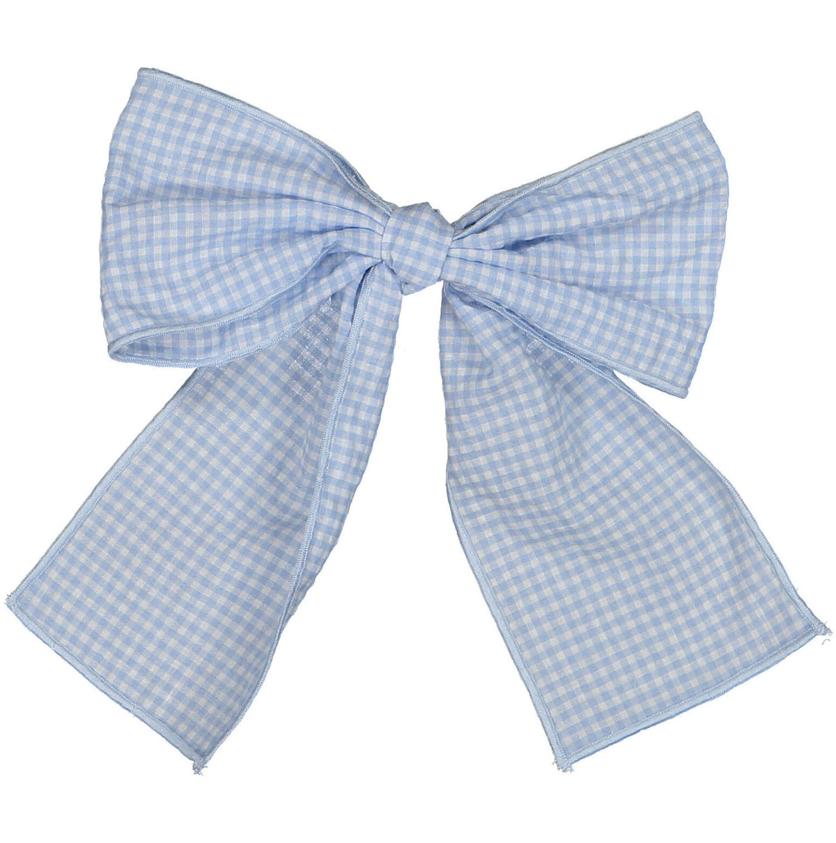 SAMPLE Mini Blue Gingham Hair Clip