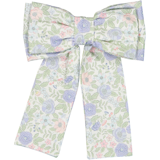 Blue Floral Big Hair Clip