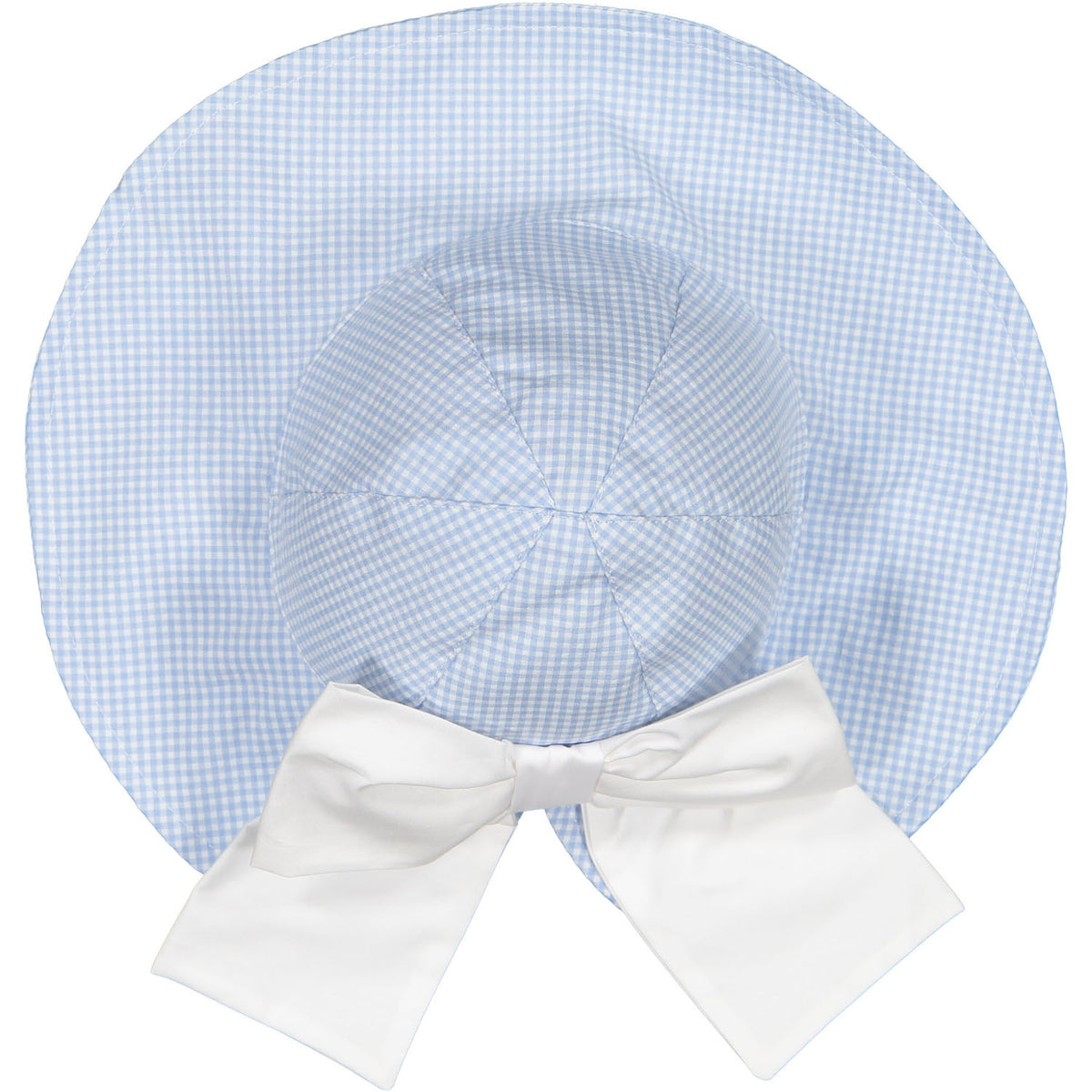 SAMPLE Mini Blue Gingham Sunny Hat