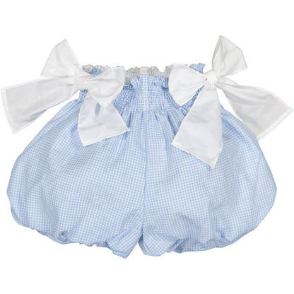 SAMPLE Mini Blue Gingham Bubbly Shorts