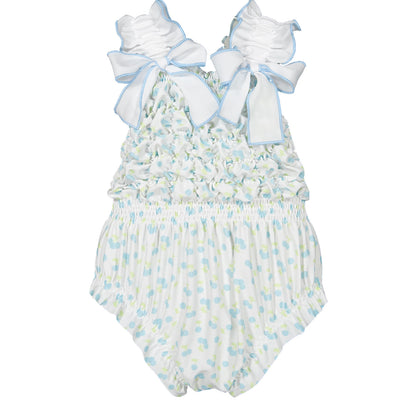 Blue Cherries Frilled Swimsuit
