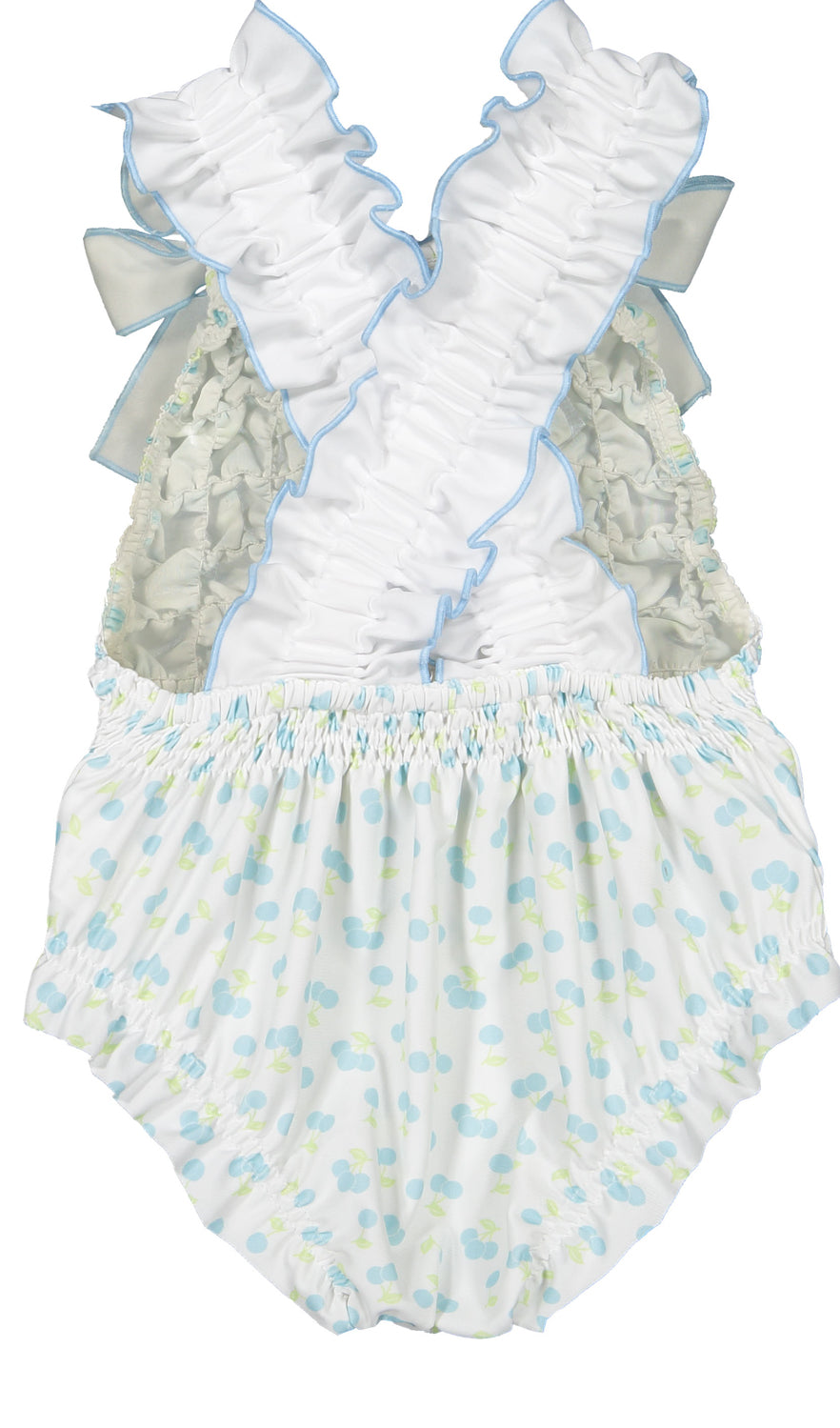 Blue Cherries Frilled Swimsuit