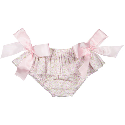 Pink Blossoms Cotton Bikini Bottom