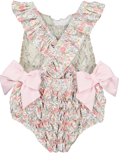PRE ORDER Pink Floral Frilled Swimsuit