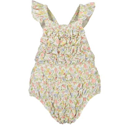 SAMPLE Summer Floral Cotton Frilled Swimsuit