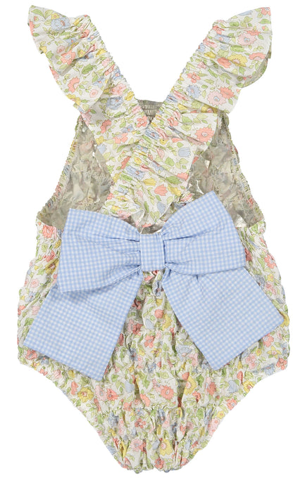 SAMPLE Summer Floral Cotton Frilled Swimsuit