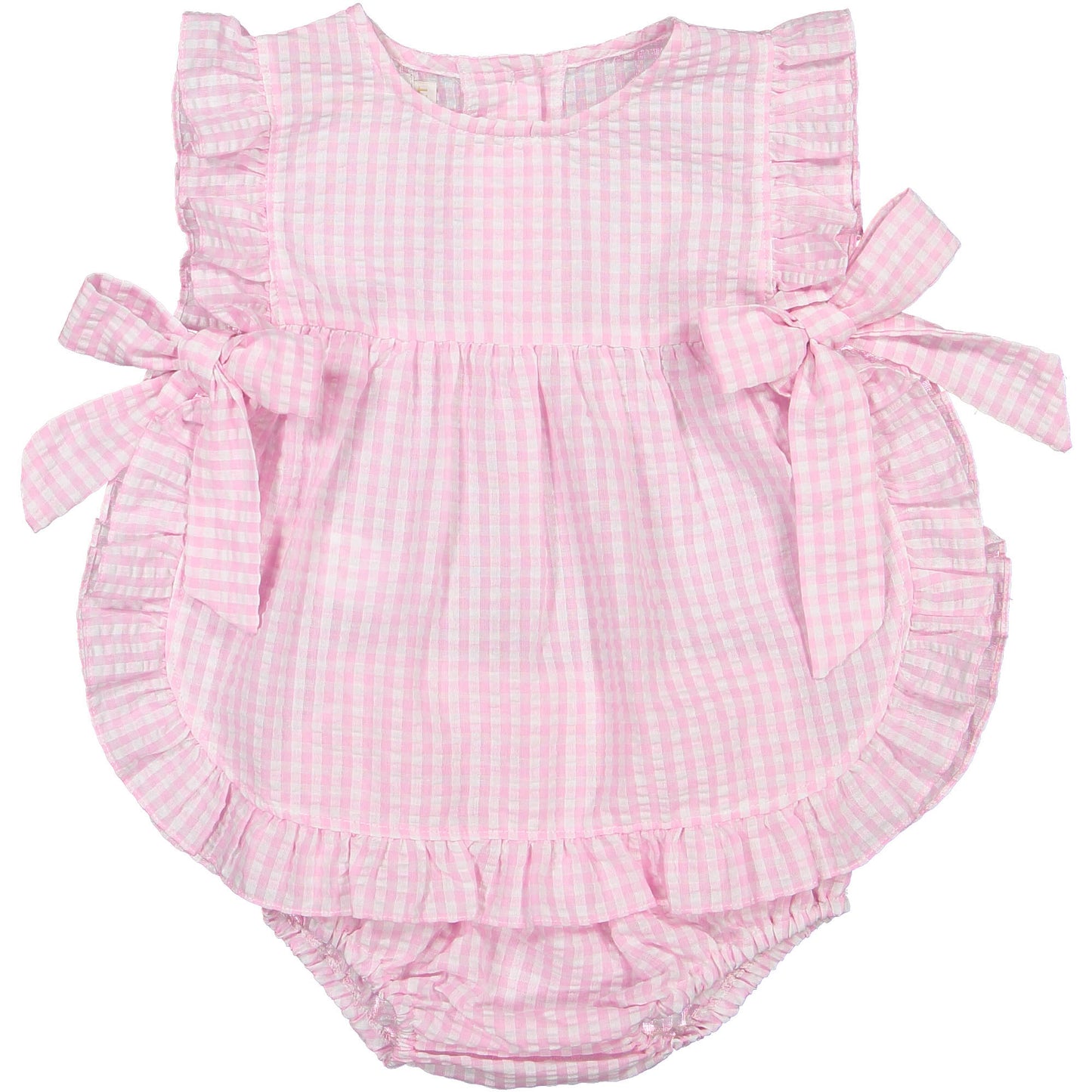 Pink Gingham Baby Set
