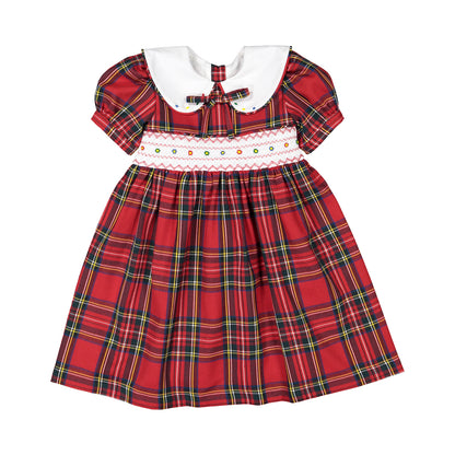 PRE-ORDER North Pole Plaid Smocked Dress