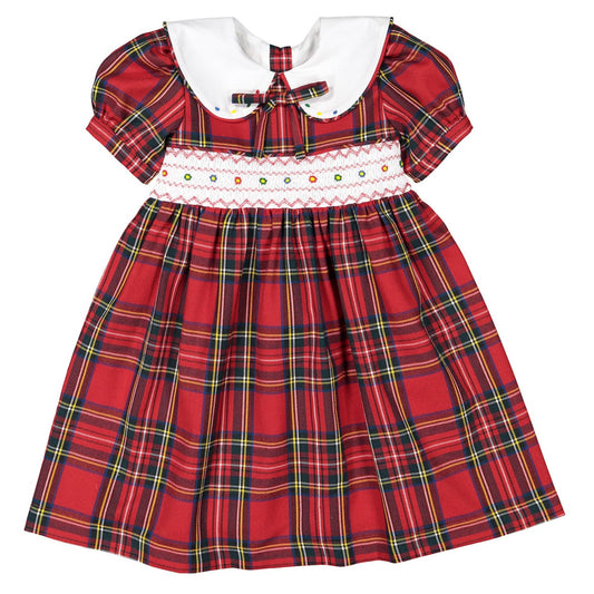 PRE-ORDER North Pole Plaid Smocked Dress