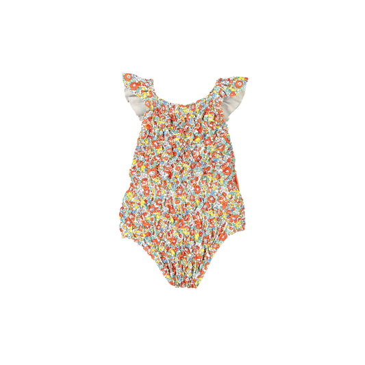PRE-ORDER Merry Flowers Lycra Frilled Swimsuit