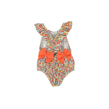 PRE-ORDER Merry Flowers Lycra Frilled Swimsuit