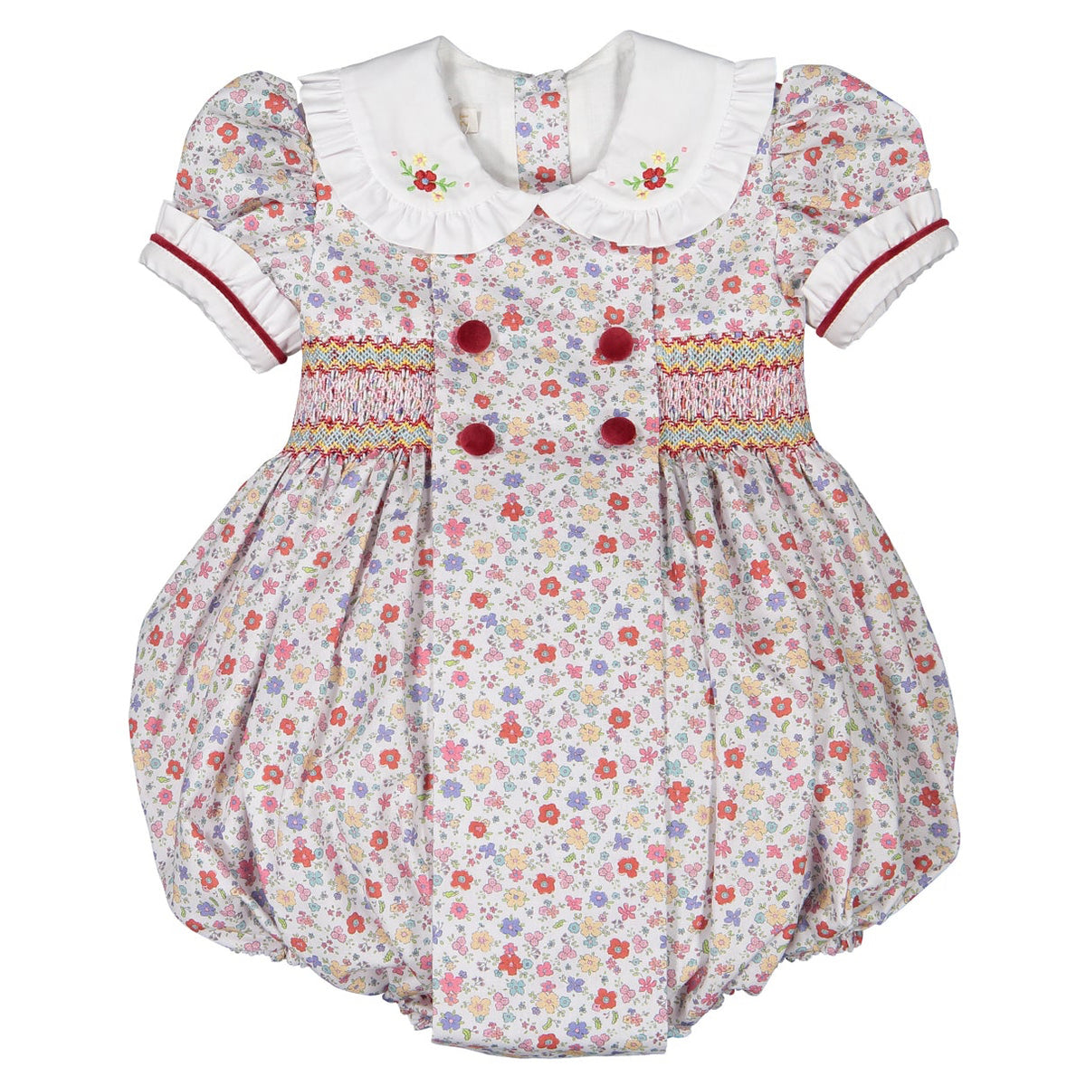 PRE-ORDER Winter Bouquet Smocked Romper
