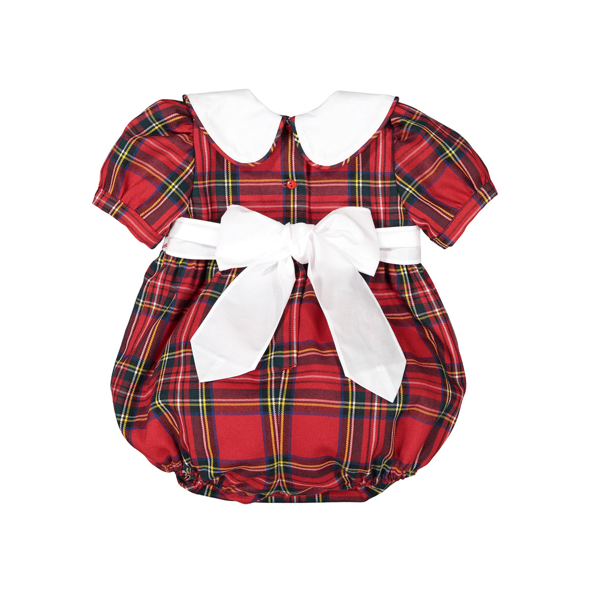 PRE-ORDER North Pole Plaid Smocked Romper