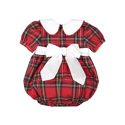 PRE-ORDER North Pole Plaid Smocked Romper