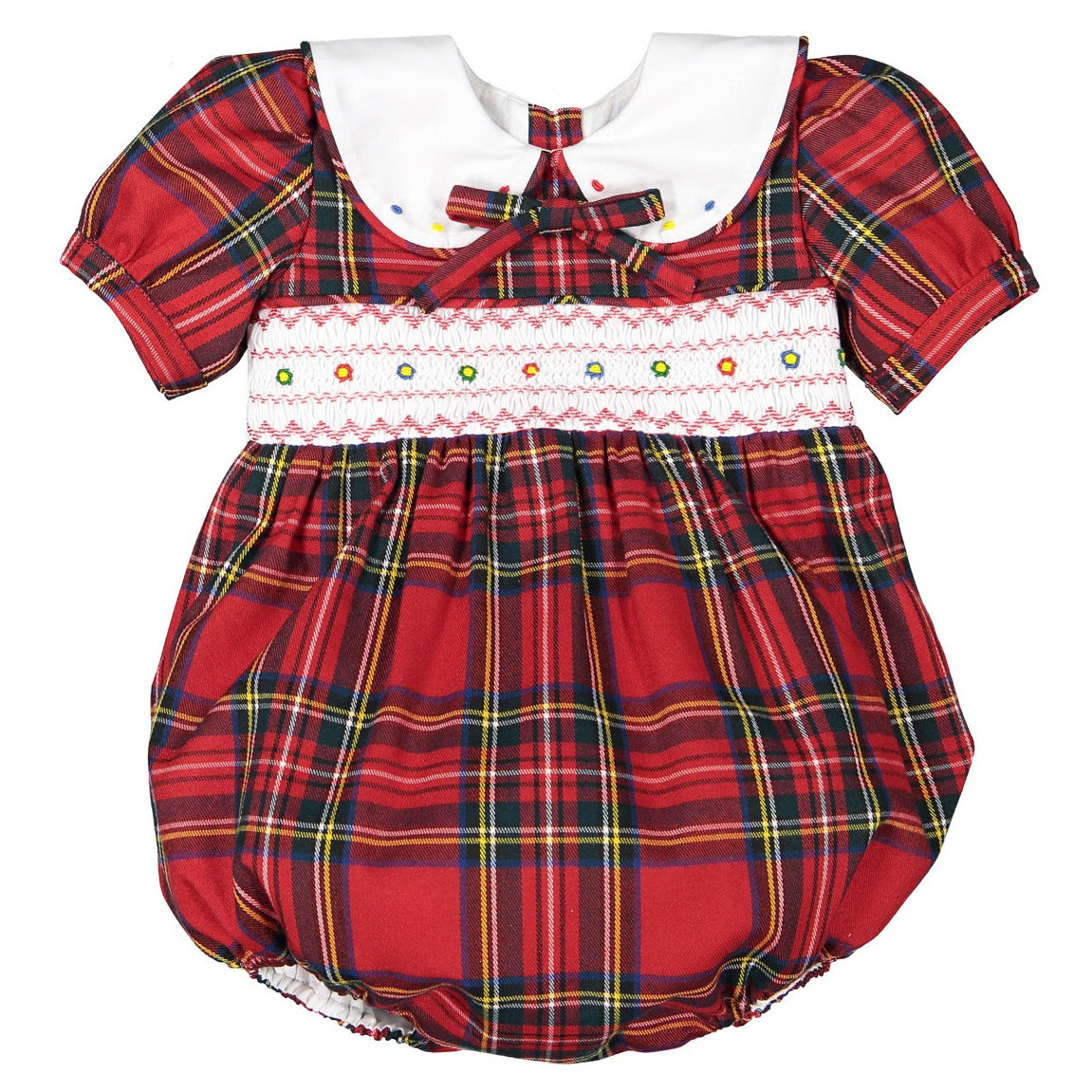 PRE-ORDER North Pole Plaid Smocked Romper