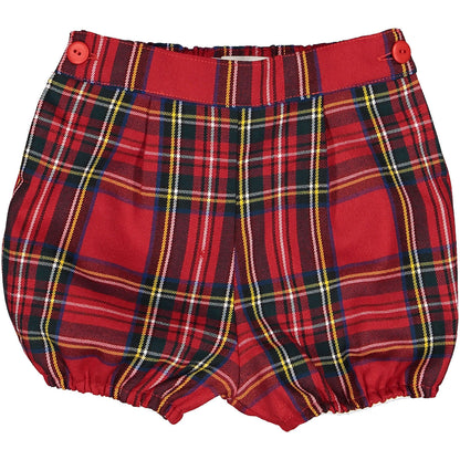 Red Tartan Baby Boy Shorts