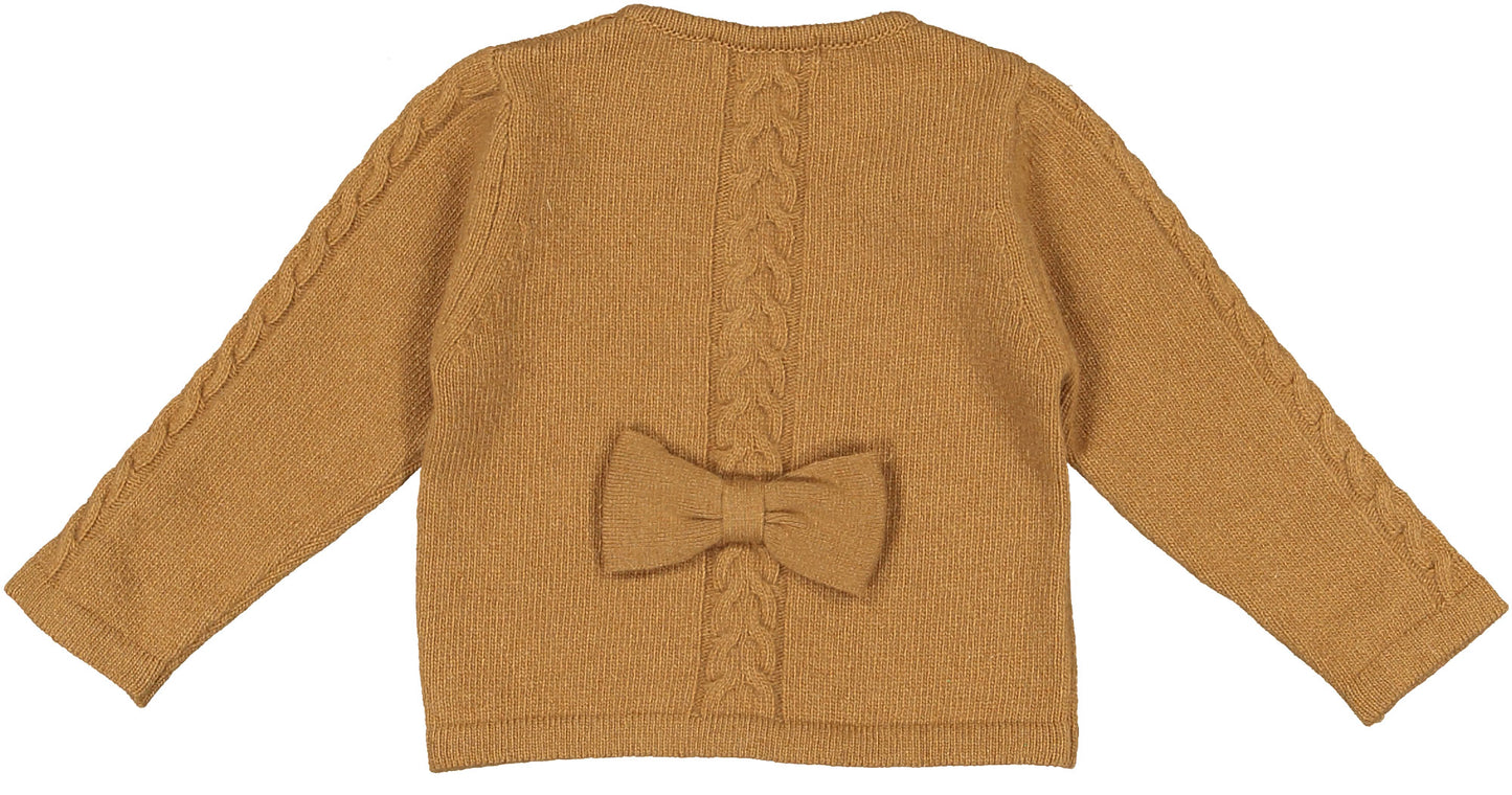 Camel Cable Knit Cardigan