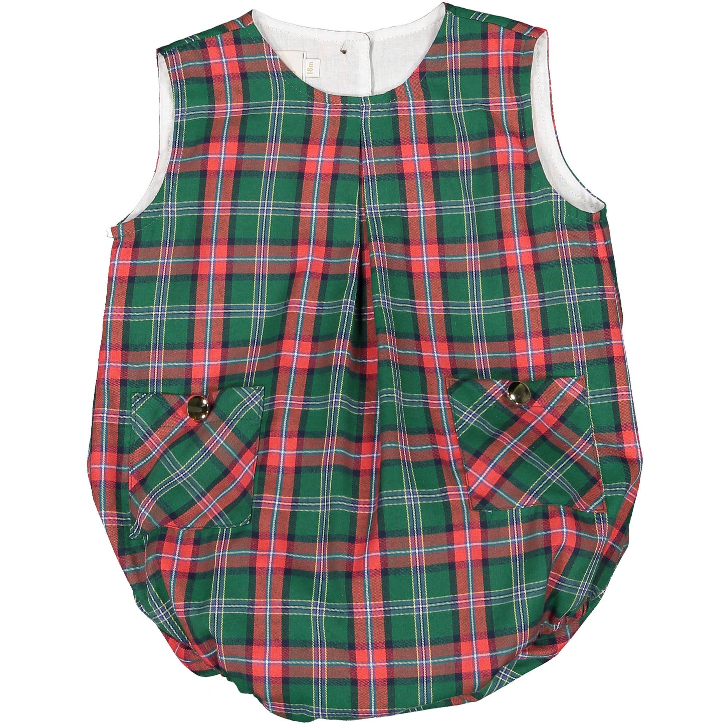 Green Tartan Romper