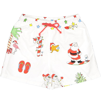 Santa on Holiday Trunks