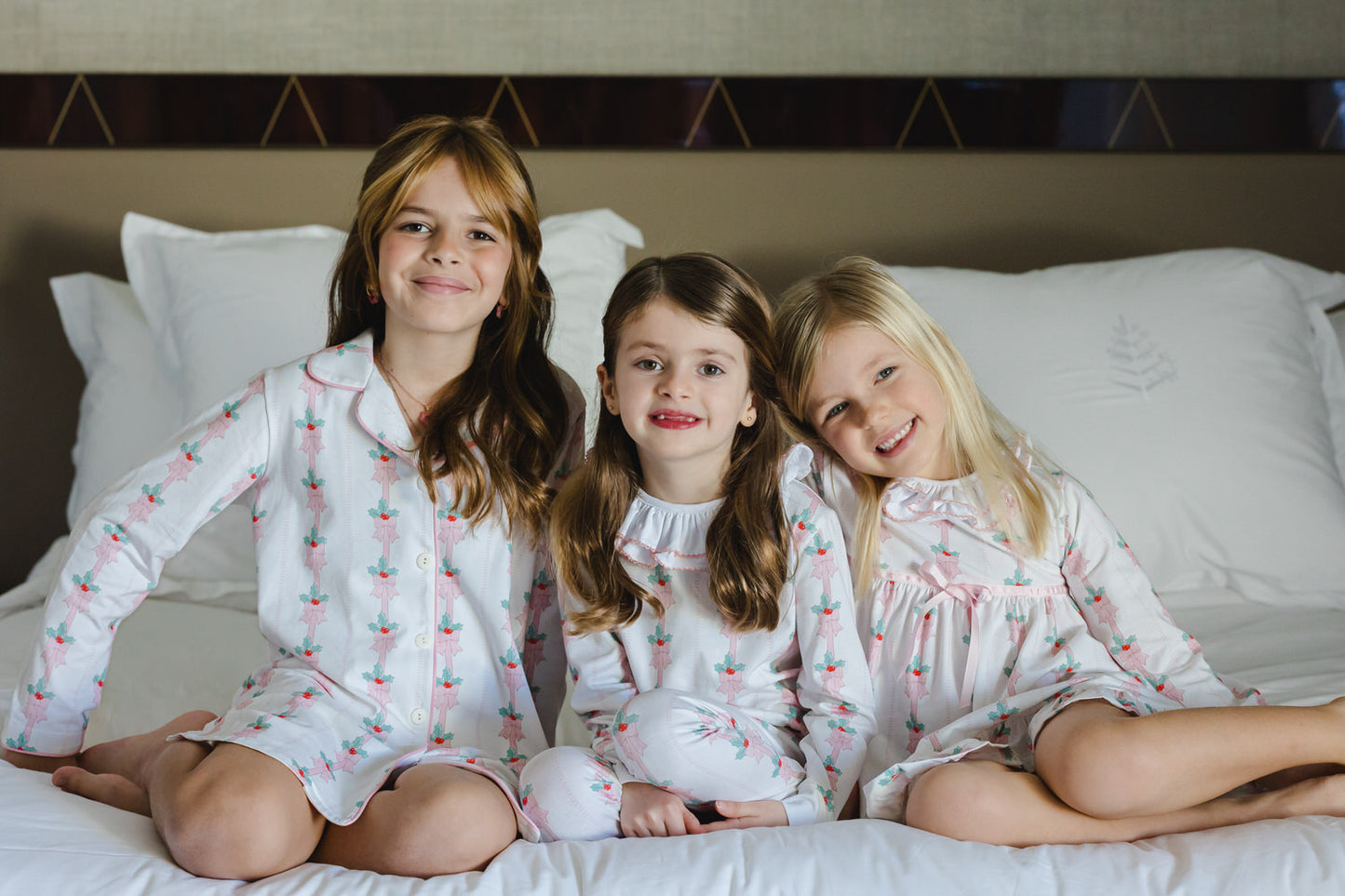 Pink Mistletoe Girl Pajama