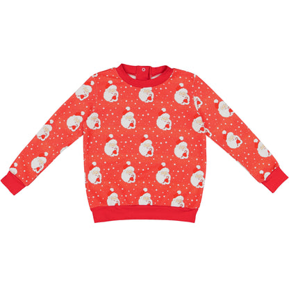 Red Santa Glows Boy Sweatshirt