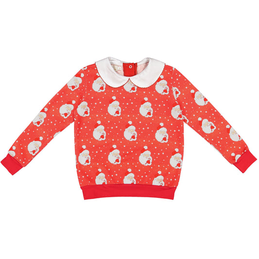 Red Santa Girl Sweatshirt