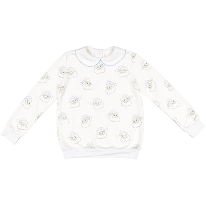 Blue Santa Girl Sweatshirt
