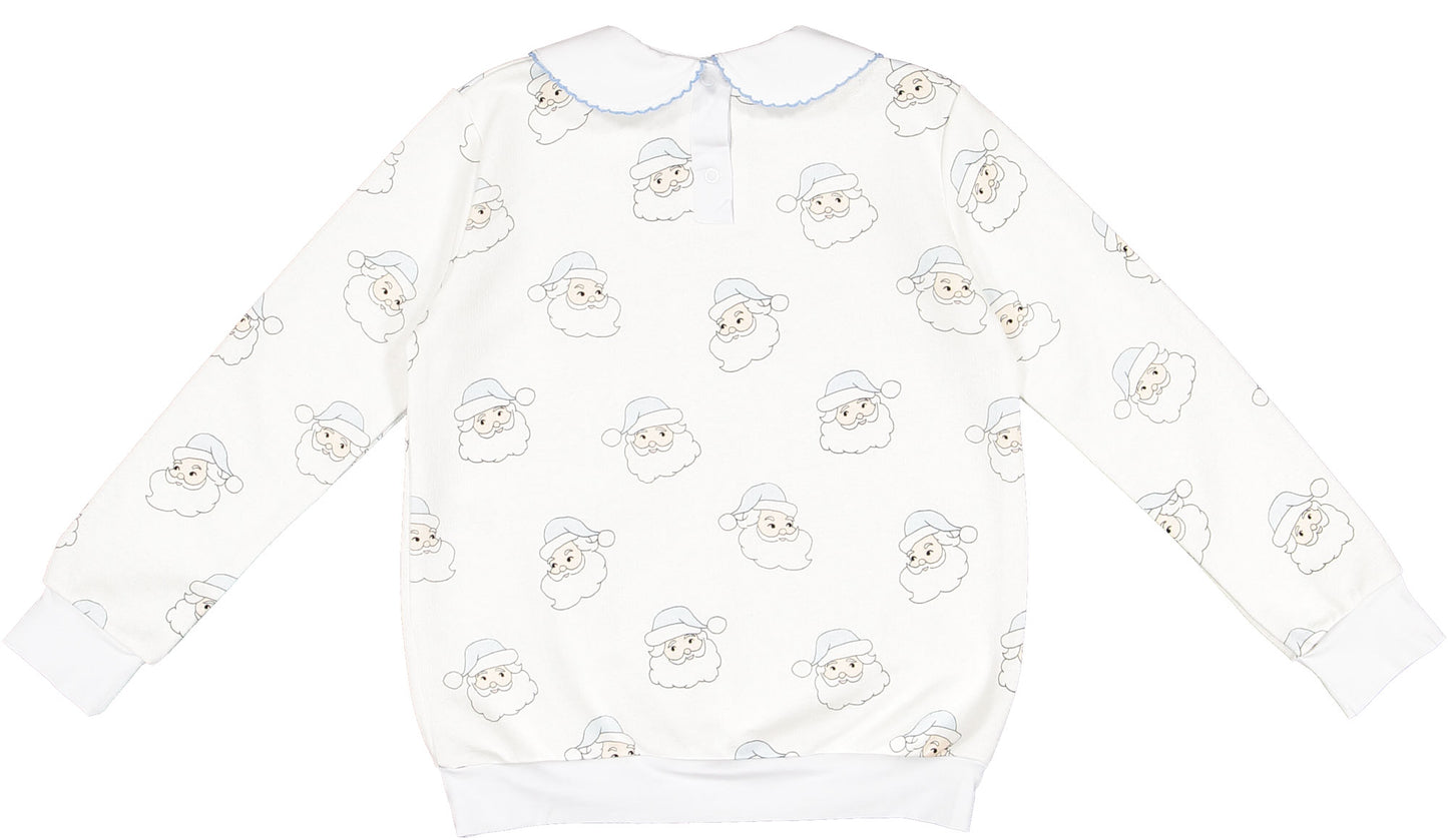 Blue Santa Girl Sweatshirt