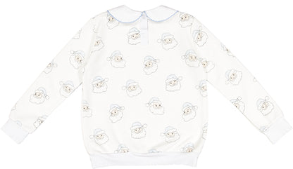 Blue Santa Girl Sweatshirt