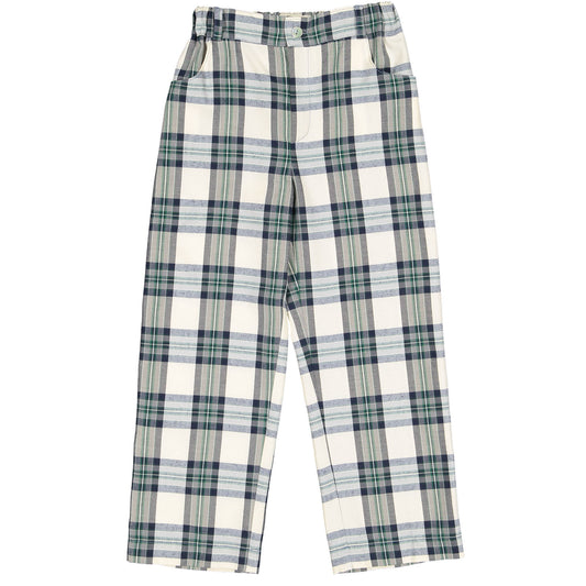 Stone Tartan Trousers