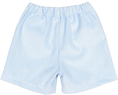 Light Blue Corduroy Boy Shorts