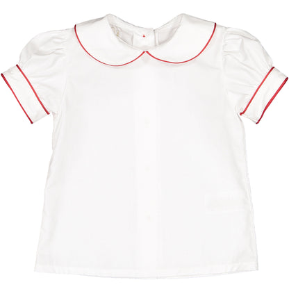 Red Trim Baby Boy Shirt