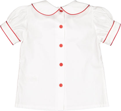 Red Trim Baby Boy Shirt