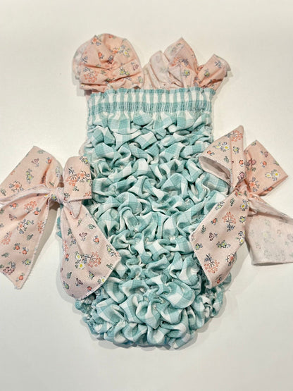 Gingham Frilled Swimsuit
