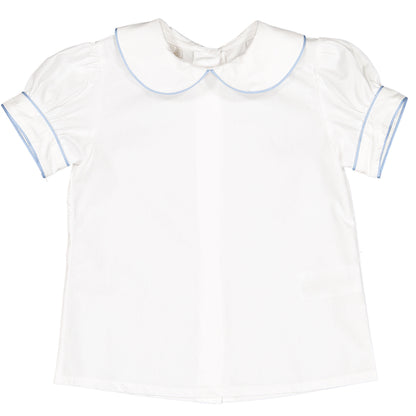 Light Blue Trim Baby Boy Shirt