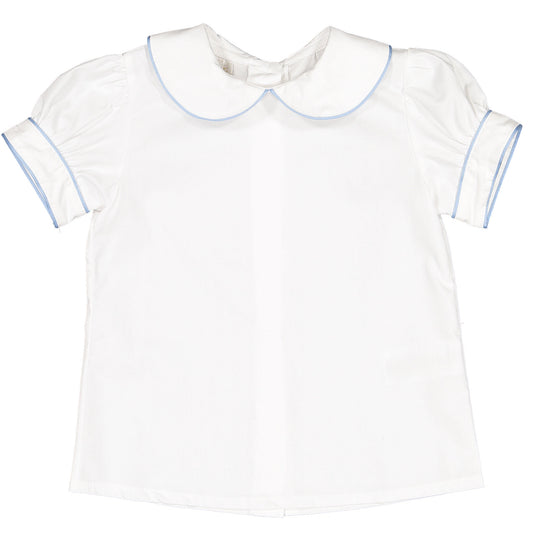 Light Blue Trim Baby Boy Shirt