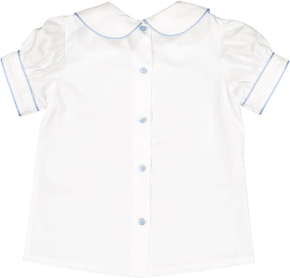Light Blue Trim Baby Boy Shirt