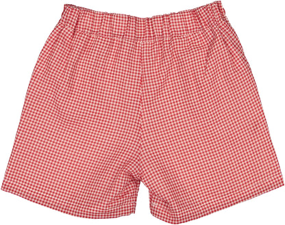 Red Gingham Boy Shorts