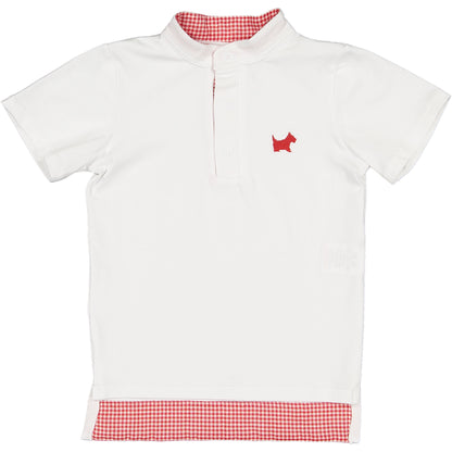 Red Logo Boy Polo