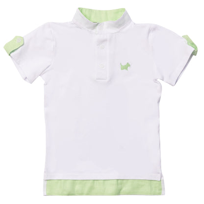 Green Logo Boy Polo