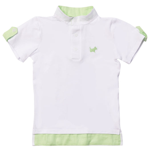 Green Logo Boy Polo