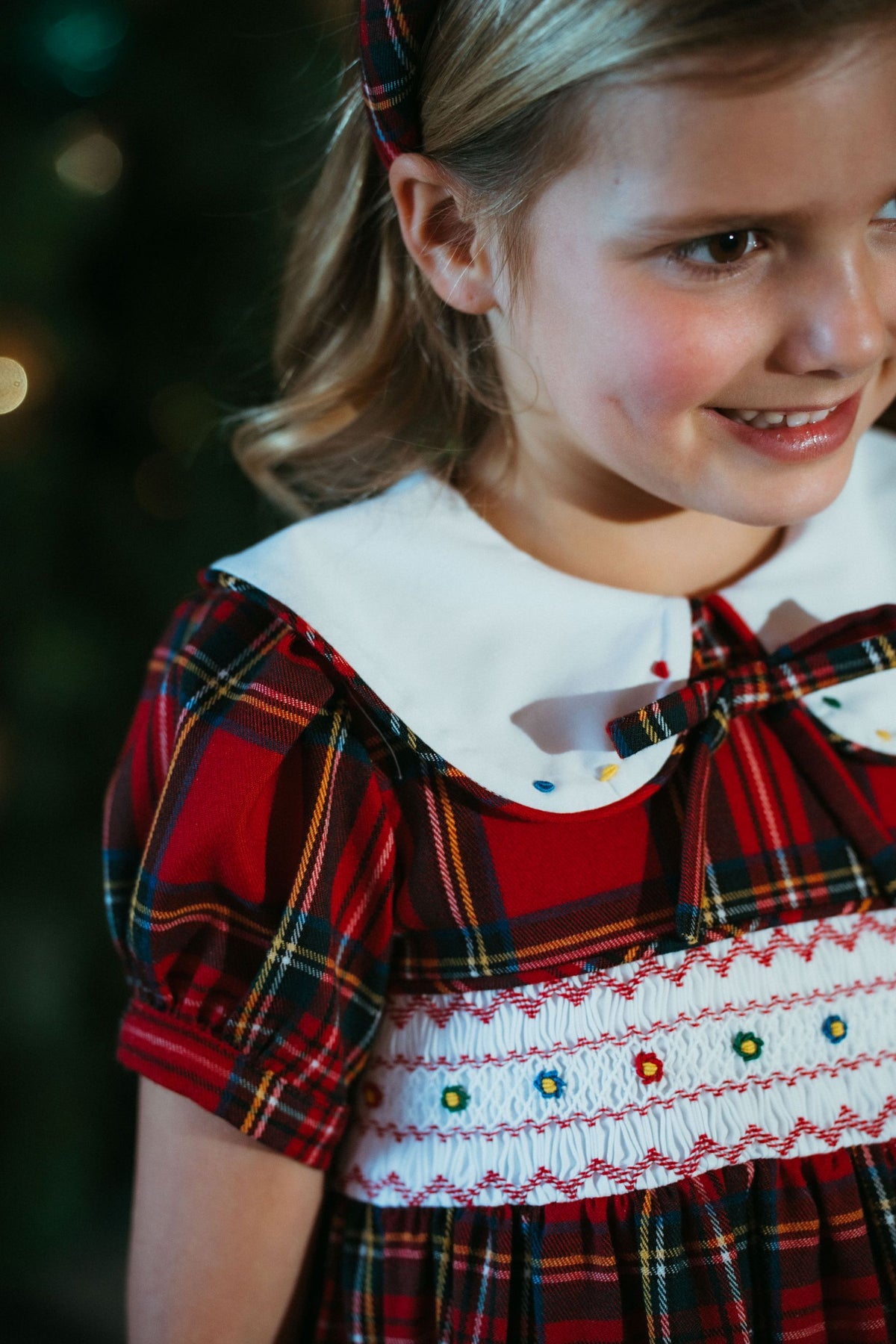 PRE-ORDER North Pole Plaid Smocked Dress