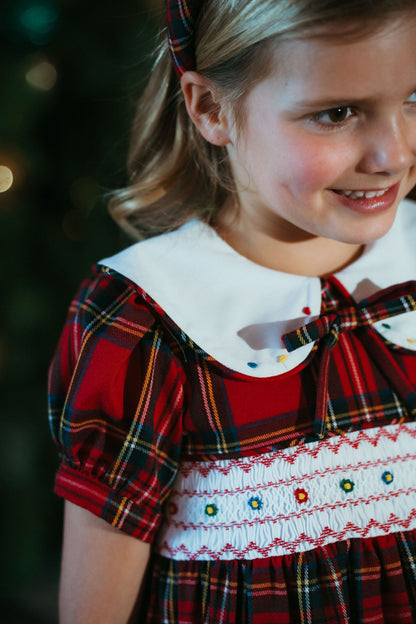PRE-ORDER North Pole Plaid Smocked Dress