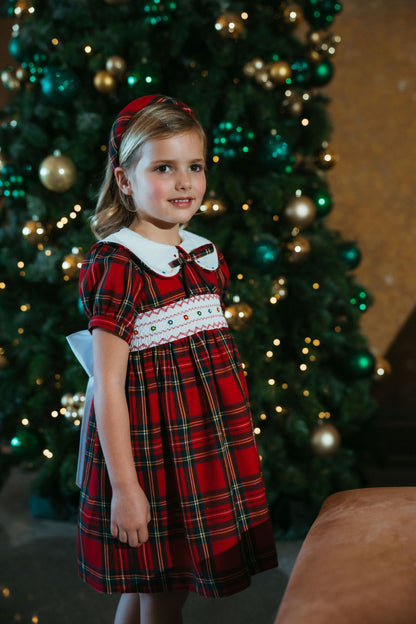 PRE-ORDER North Pole Plaid Smocked Dress