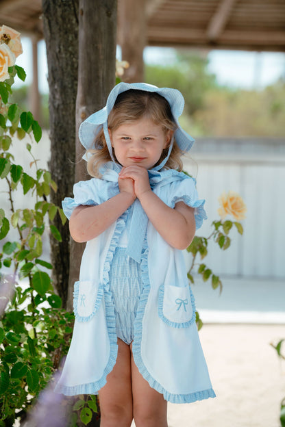 SAMPLE Mini Blue Gingham Cover-Up